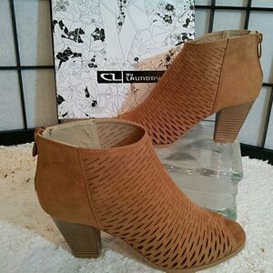 Chinese Laundry peep toe faux suede bootie
